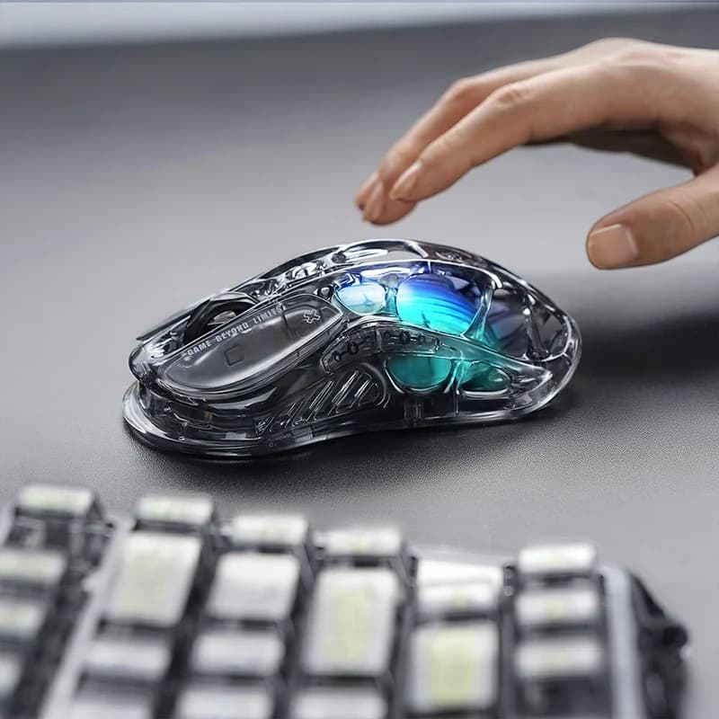 GravaStar Mercury M2 Transparent Black Wireless 4