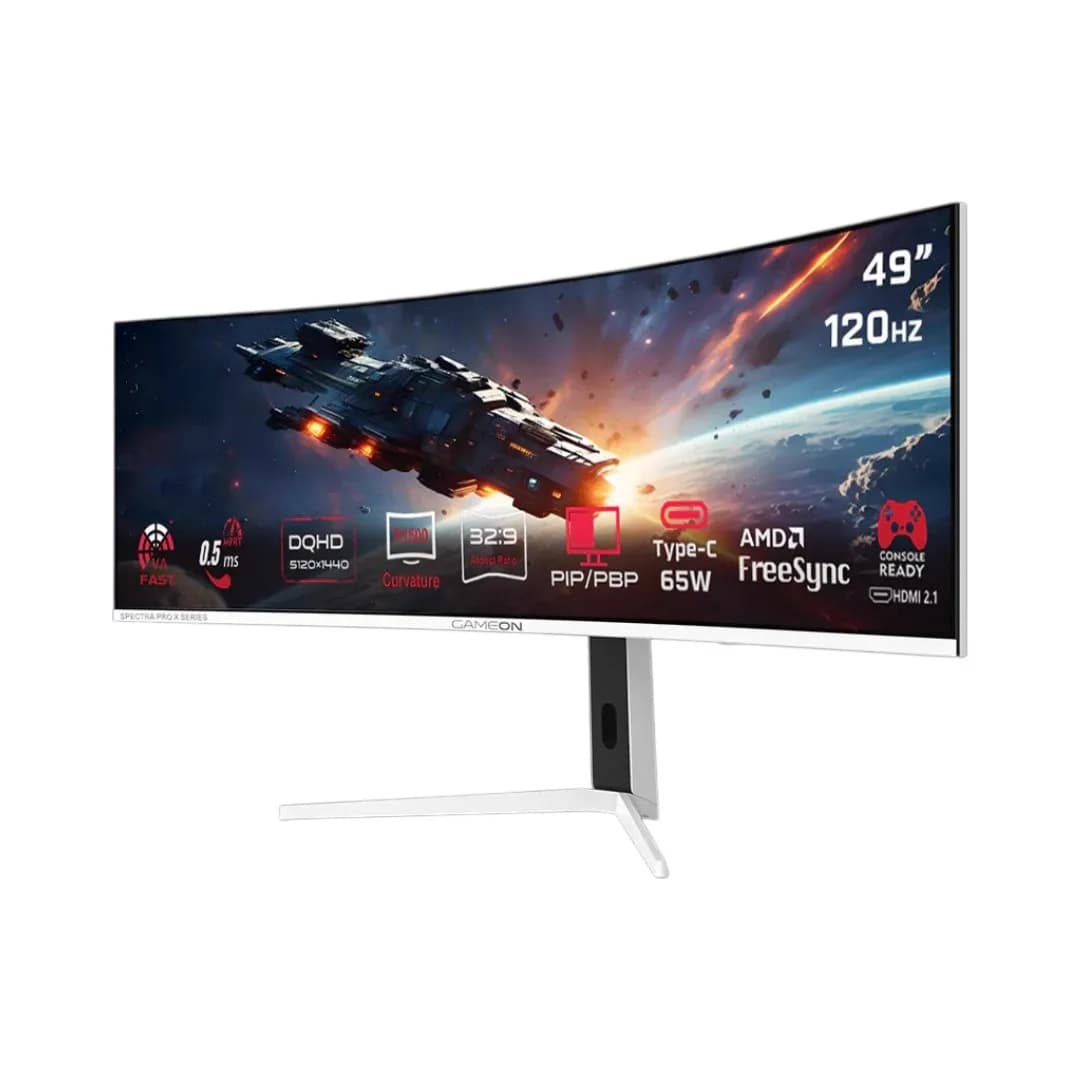 GameOn 49In 5K DQHD 120Hz Fast VA Curved GOAC49DQHD120 2
