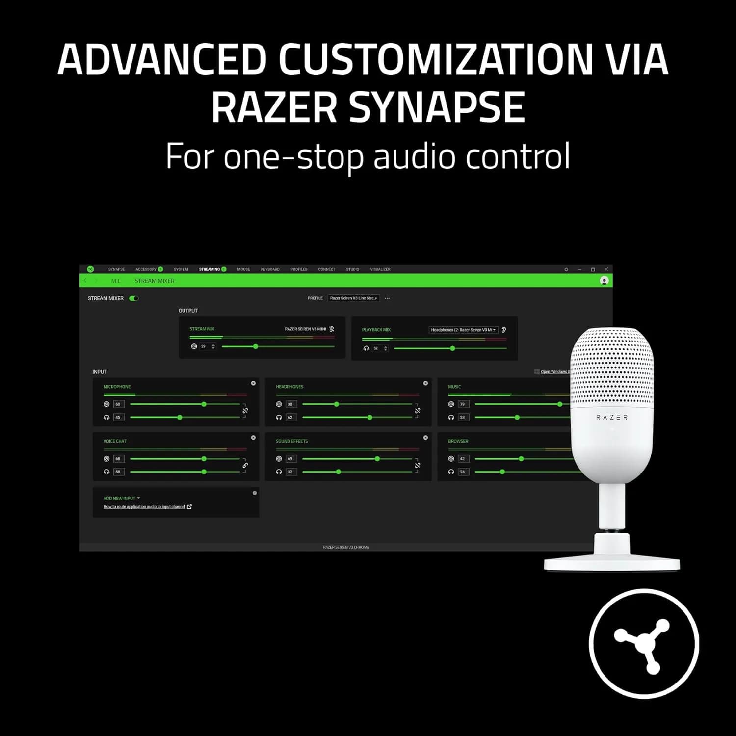 Razer Seiren V3 Mini Ultra-Compact USB White 4