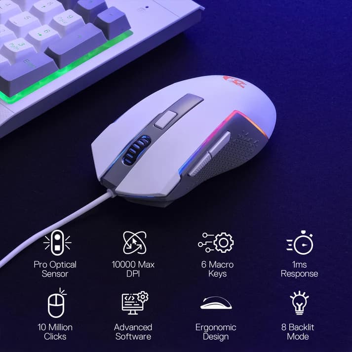 Redragon S151 Wired Membrane Gaming Keyboard & Mouse 3
