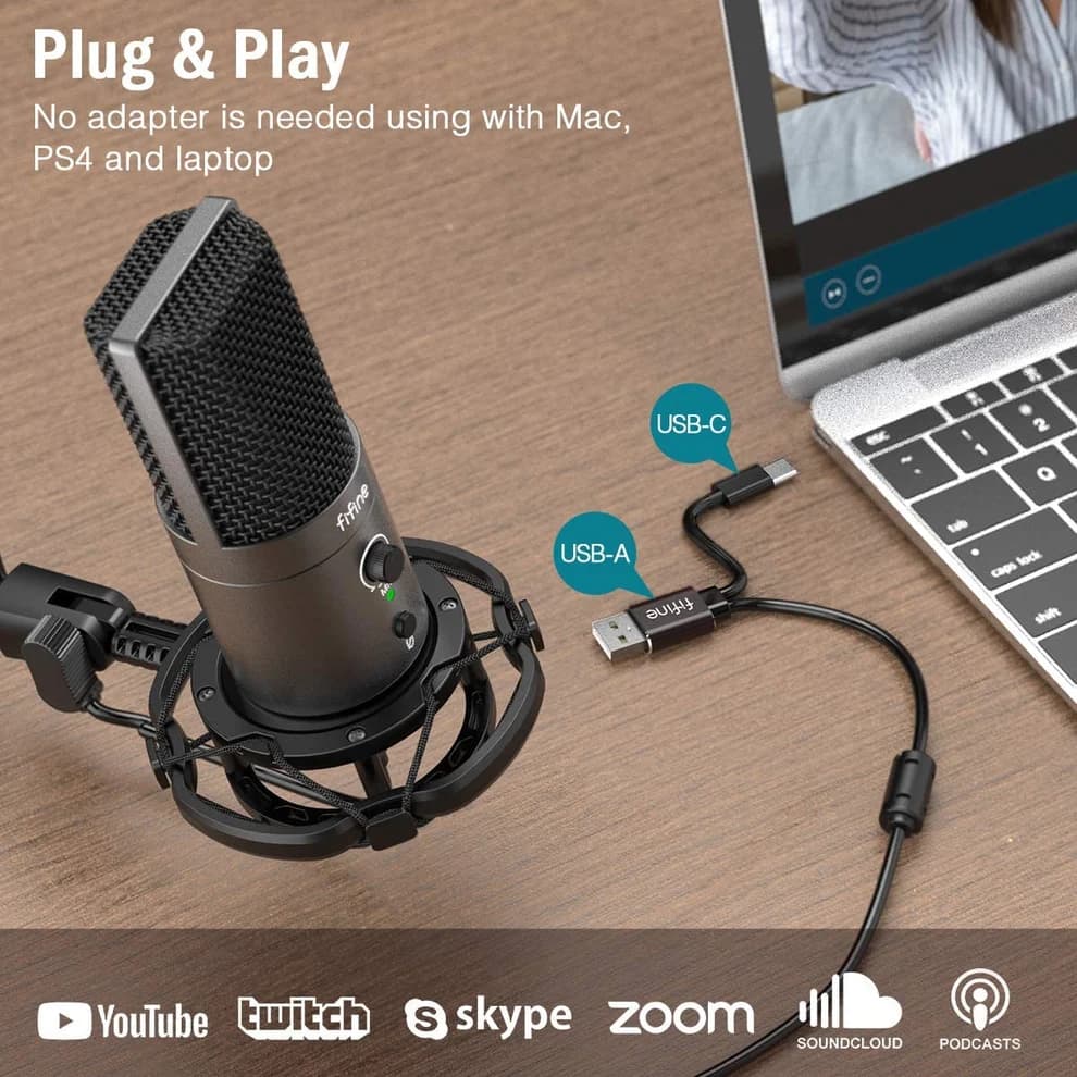 FIFINE T683 USB Condenser Microphone Kit 2