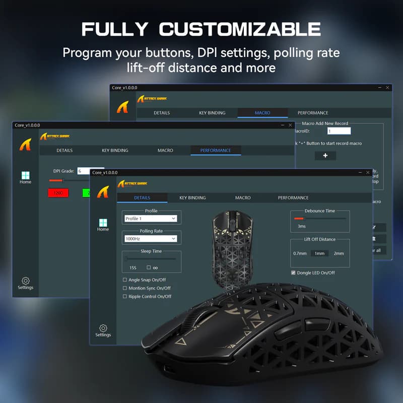 ATTACK SHARK R5 Ultra Wireless Black 4