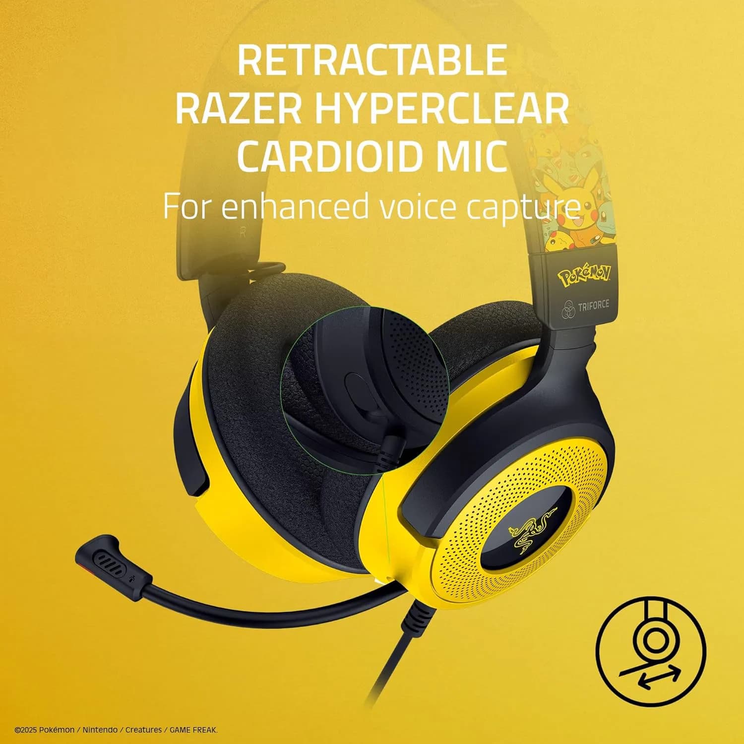 Razer Kraken V4 X Pokémon Edition Wired Gaming Headset 3